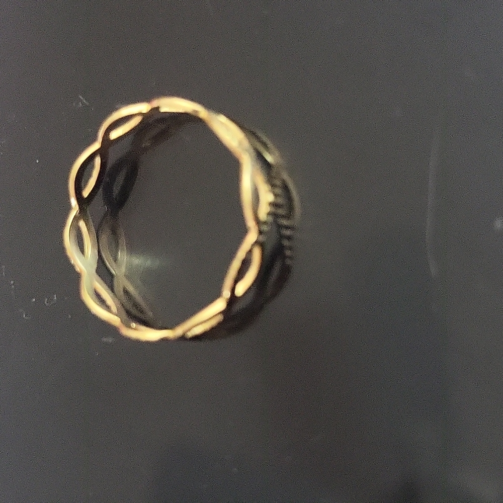 Real 18k saudi gold infinity ring 7
